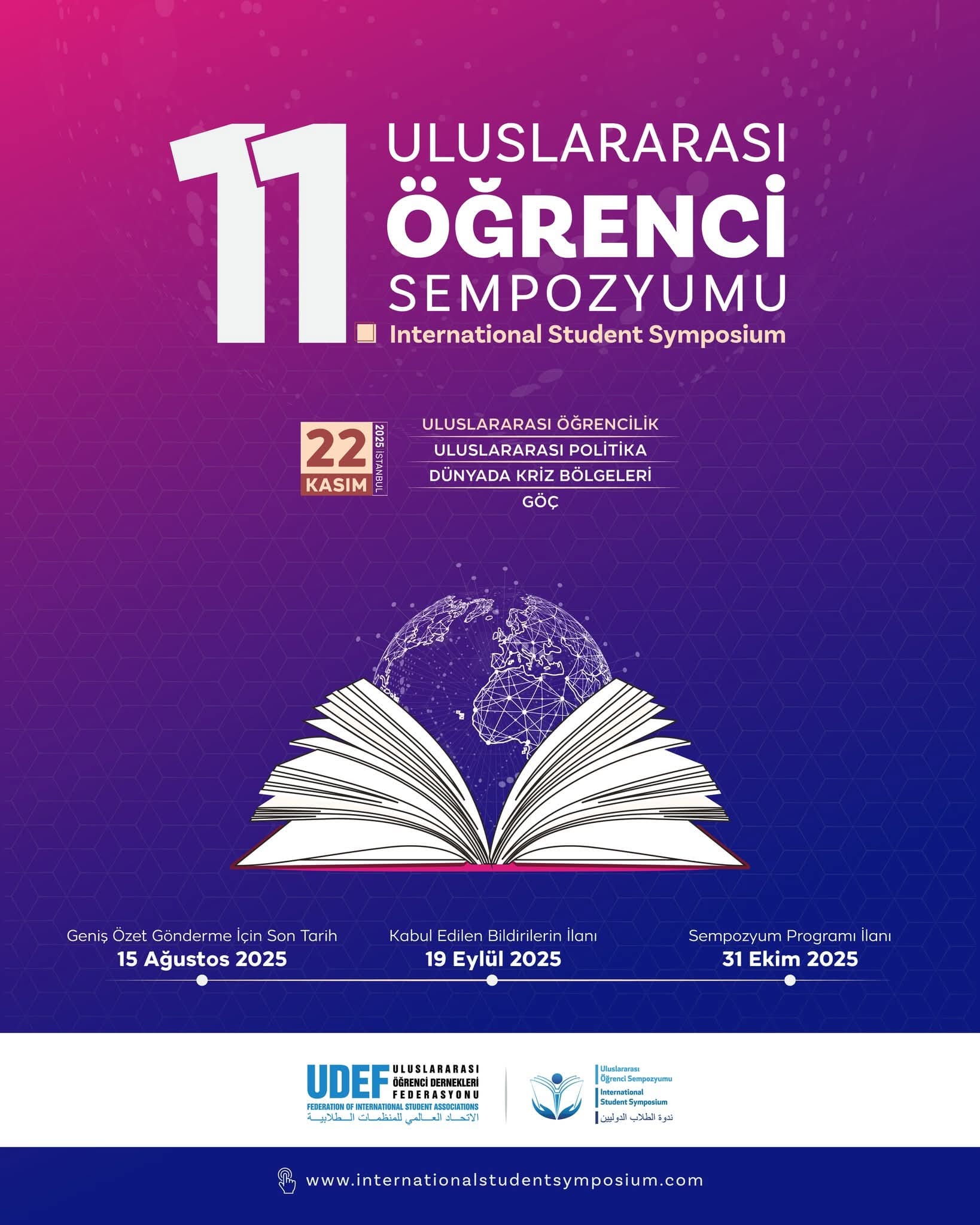 11. Uluslararası Öğrenci Sempozyumuna Başvuruları Başladı